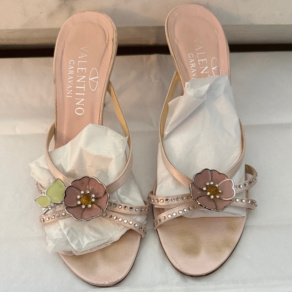 Valentino Garavani Pink Floral Women's Sandals